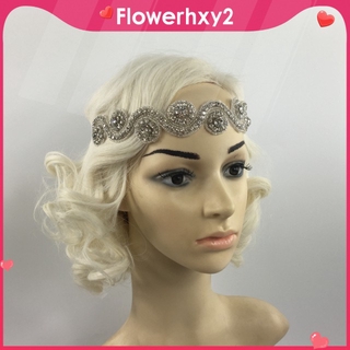 Crystal Rhinestone Vintage 1920s Great Gatsby Headband Belt Silver
