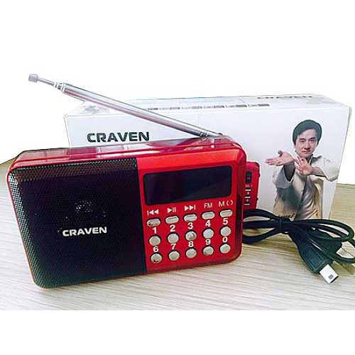 [Mã NOWSHIPVUI1 giảm 25k đơn 50k] LOA CRAVEN CR-26 NGHE NHẠC - NGHE KINH PHẬT-FM-USB-THẺ NHỚ