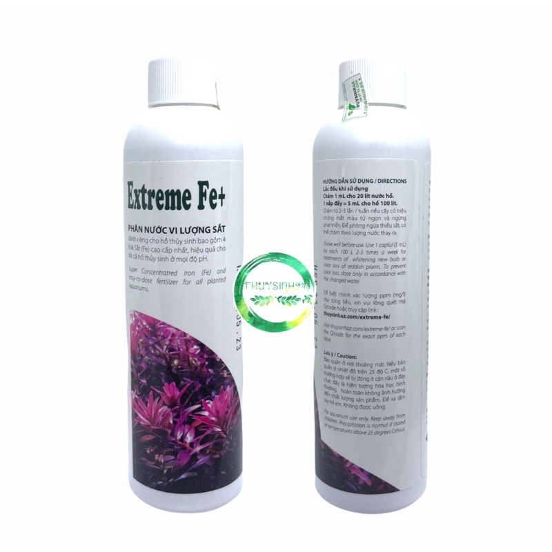Phân nước Thuysinhaz Extreme Fe+ | phân nước cung cấp sắt dinh dưỡng cho bể thuỷ sinh