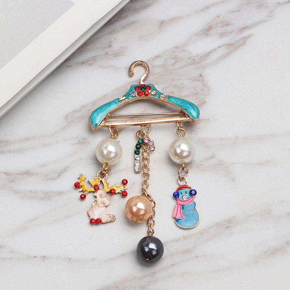 Tượng MOCHO Tráng Men Hình Người Tuyết Tuần Lộc Nai Sừng Tấm|Ghim Cài Áo Hình Giáng Sinh Dễ Thương