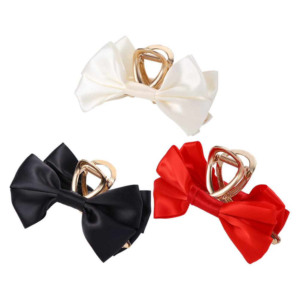 Kẹp Tóc Càng Cua Lớn Hình Nơ Sau Lưng Phong Cách Vintage Thanh Lịch Cho Nữ 2Lilife