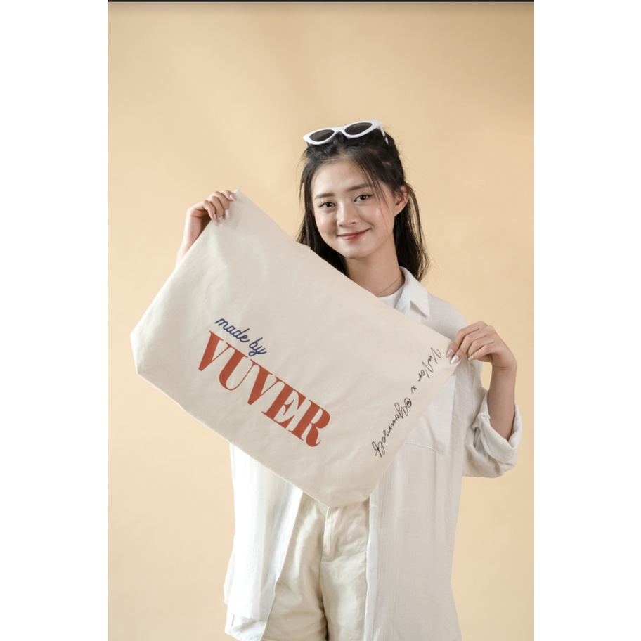 [Túi Tote in tên bạn] Túi tote siêu dày dặn, kích thước lớn đựng đc laptop 14-15inch - TOTE13