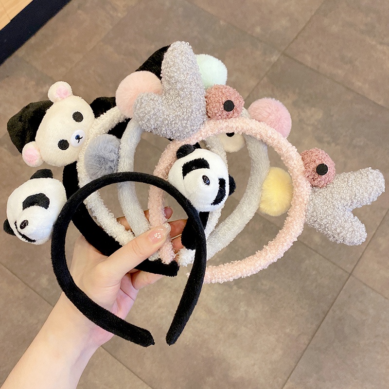 Băng đô lông nhung chống trượt kiểu dáng dễ thương xinh xắn dành cho nữ