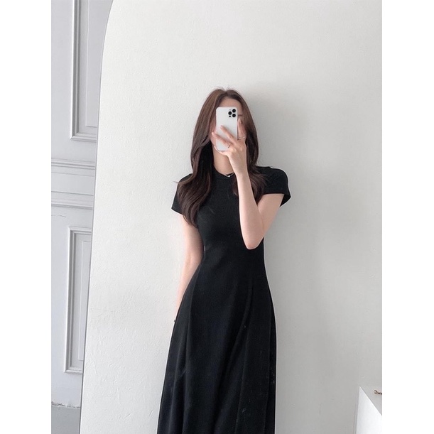 Đầm maxi thun tăm 7 mảnh chất tăm dày dặn đủ size 40-65ki che khuyết điểm cực tốt