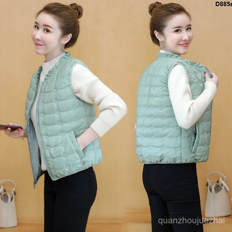 Áo khoác phao sát nách vải cotton mỏng thời trang mùa đông cho nữ | BigBuy360 - bigbuy360.vn