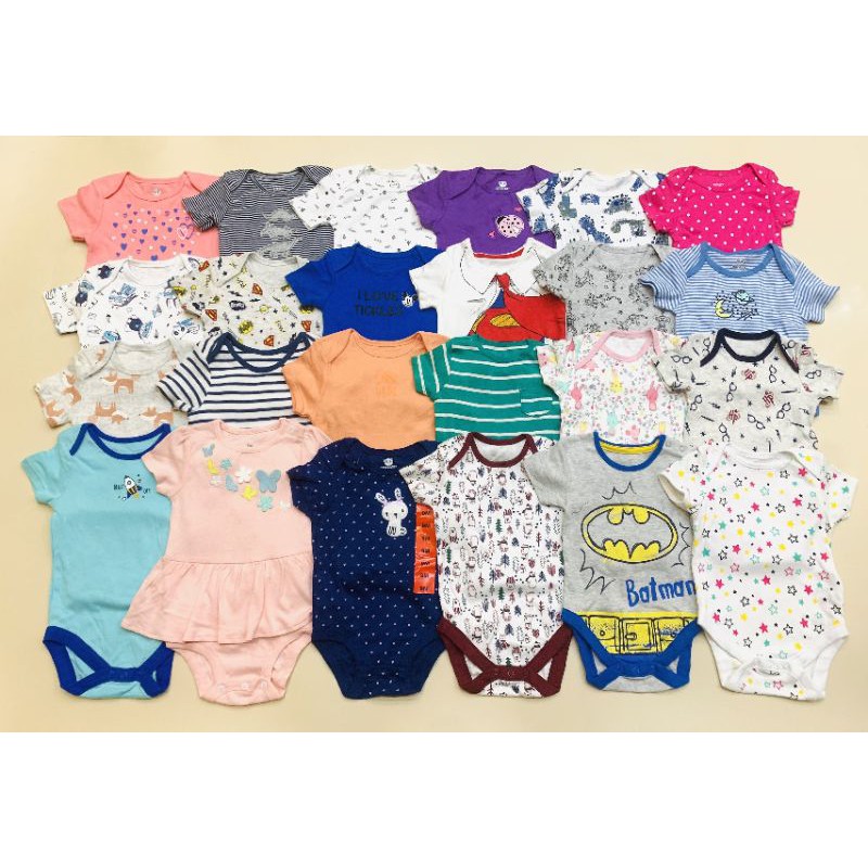 Set 5c body chip CỘC TAY xuất dư mix hãng, bodysuit size 0-36m