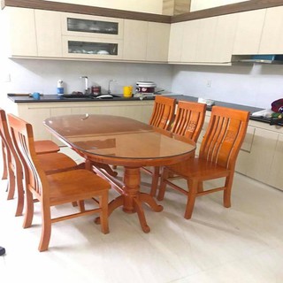 Bộ bàn ghế gỗ sồi Nga