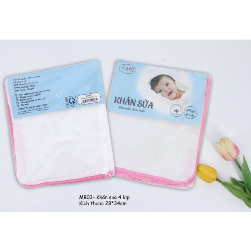 Set 10c Khăn Sữa 4 Lớp Cho Bé Hàng Cao Cấp Dokma