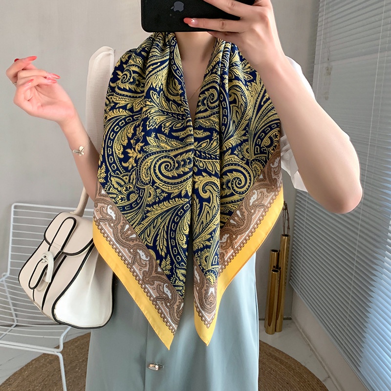 Khăn Choàng Vuông 90cm(35.4inch) Thời Trang Thoáng Khí WJ1007-30-05
