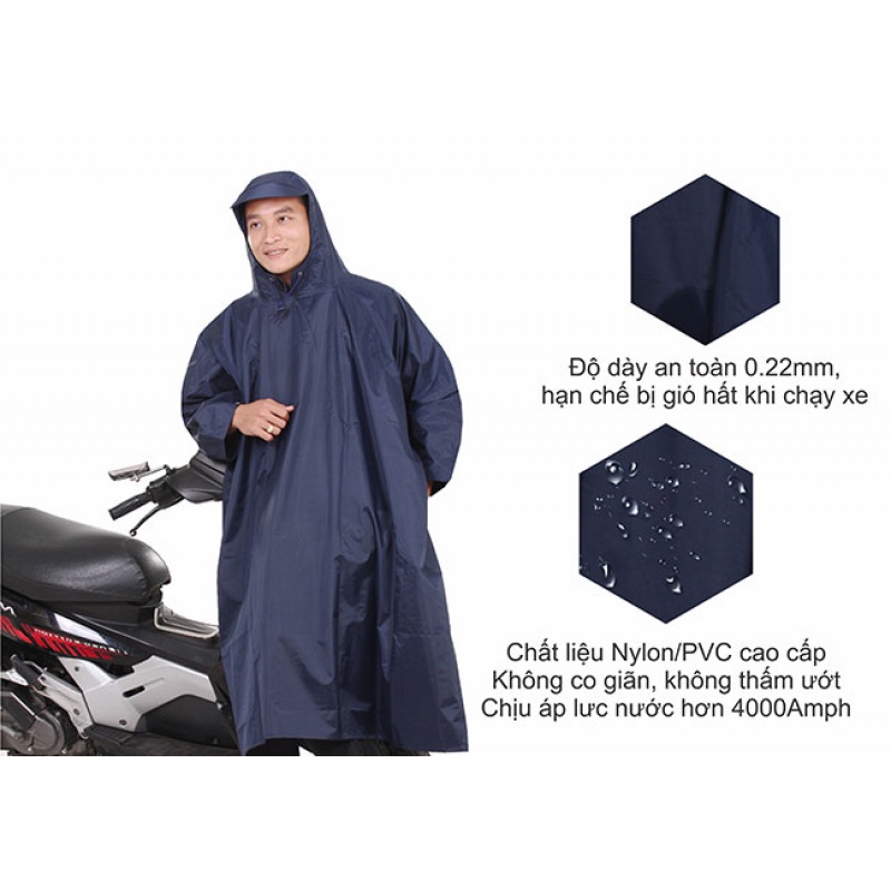 Áo mưa poncho vải Best - Thương hiệu Rando, chính hãng, cao cấp - APNS-20