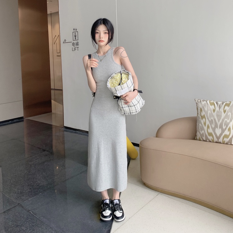 Đầm Dài Không Tay Ôm Dáng Phong Cách Hàn Quốc Gợi Cảm Thời Trang Mùa Hè Dành Cho Nữ