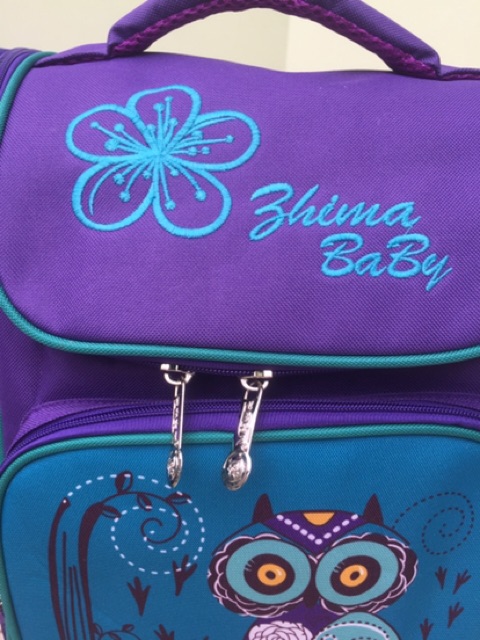 Cặp cho bé tiểu học SM baby - Mẫu cú tím HÌNH CHỤP THẬT