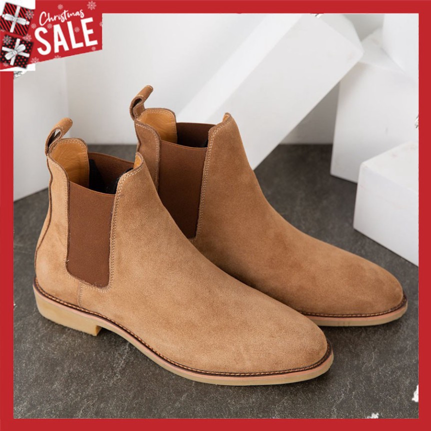 Giày Chelsea Boots nam SN02 da lộn cao cổ đế cao cá tính năng động trẻ trung | BigBuy360 - bigbuy360.vn