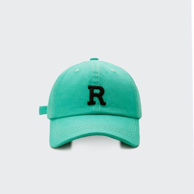 Mũ lưỡi trai màu nâu họa tiết chữ R phong cách Hàn Quốc thời trang cho mùa hè cho nữ