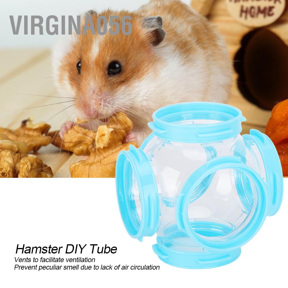 Virgina056 2Pcs Hamster External DIY Pipeline Tunnel Fittings Tube Exercise Cage Training Line Accessories