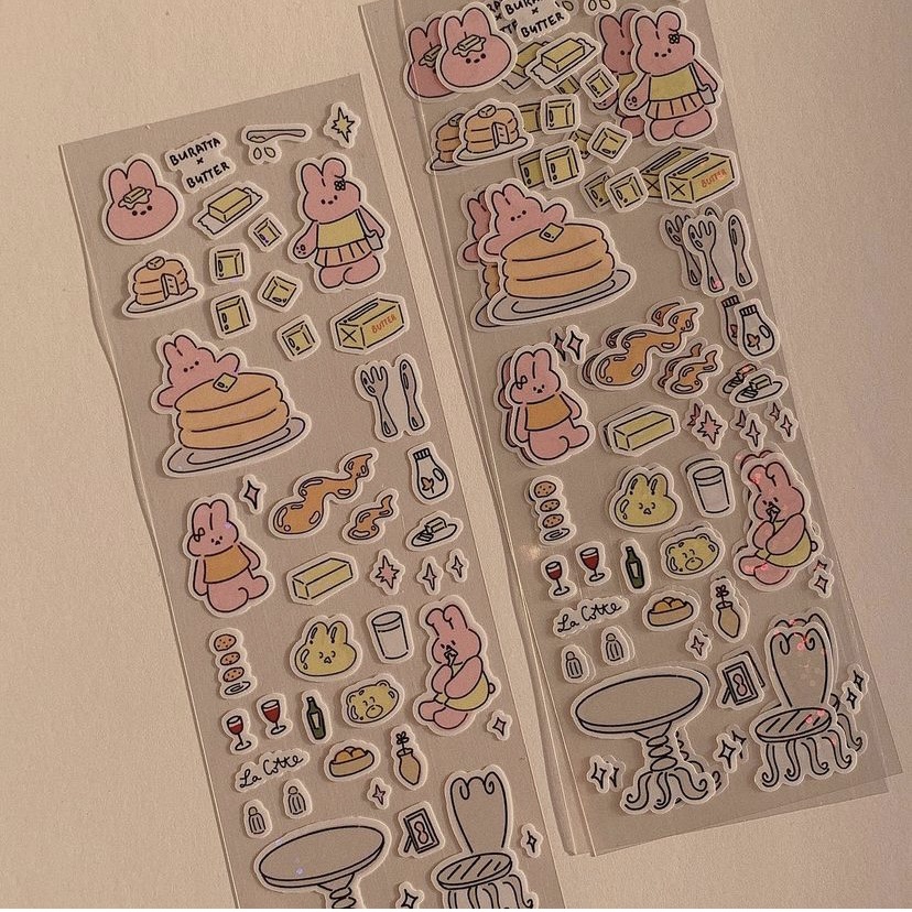 Hình dán sticker thiết kế Lacotte Buratta &amp; Bunny