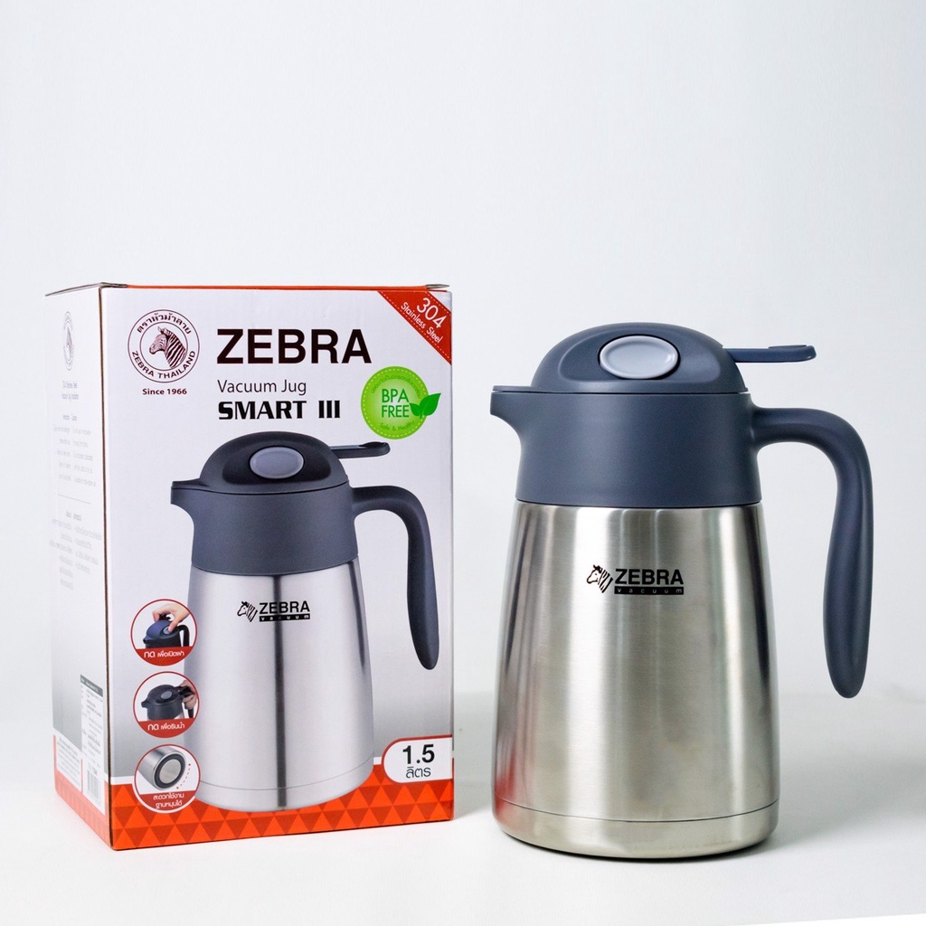BÌNH GIỮ NHIỆT SMART III 1.5L - THIẾT KẾ THÔNG MINH - ĐẲNG CẤP ZEBRA-112948 màu mới