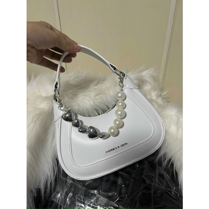 Túi Kẹp Nách Cka Giây Ngọc Tim 3 Màu Sang Chảnh Kèm Dây Dài Đeo Chéok