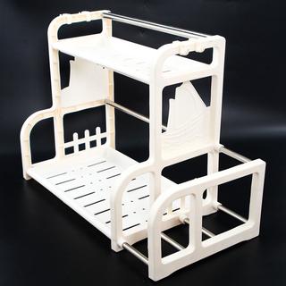 Kệ đồ nhà bếp 2 tầng có khay để thớt