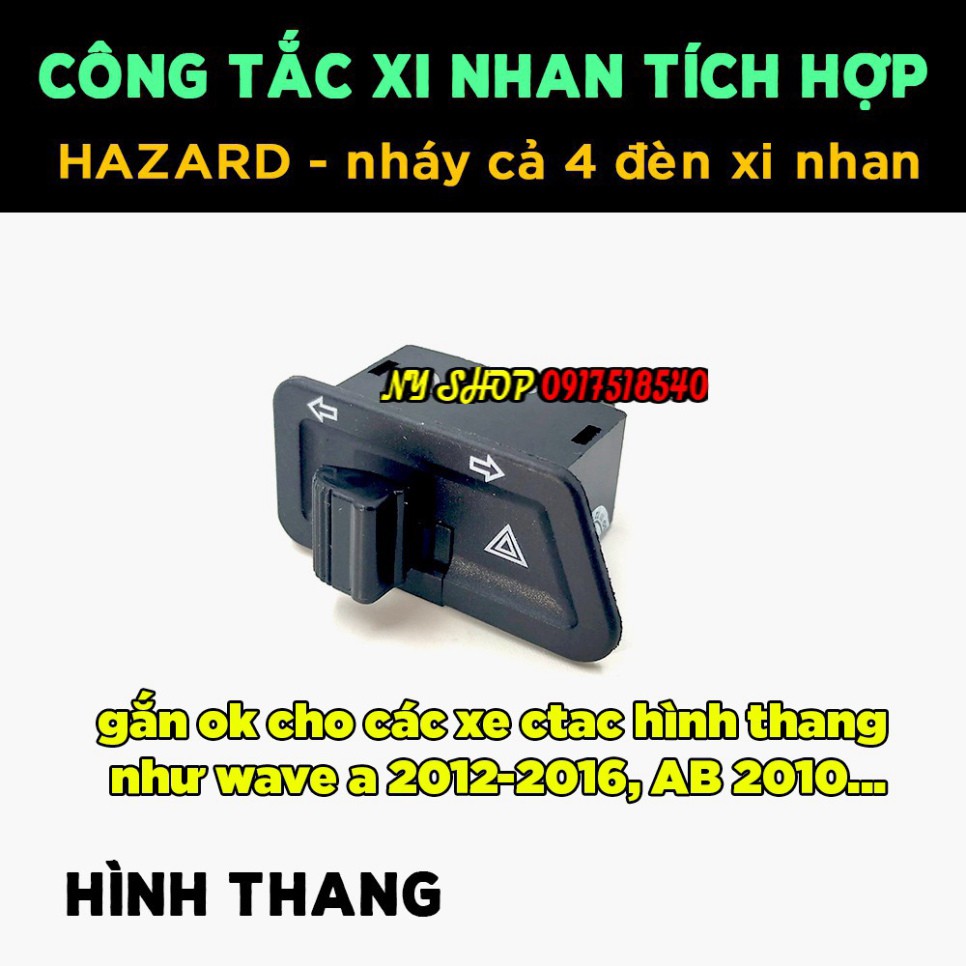 COMBO Công Tắc Xi Nhan Tích Hợp Ưu Tiên HAZARD Chế Các Loại Xe Honda, Yamaha