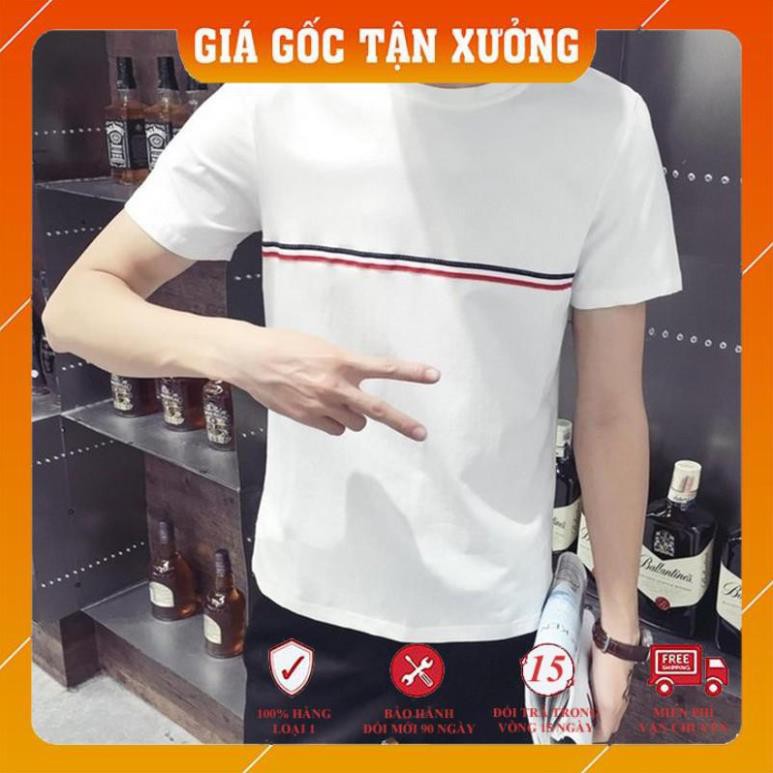 Áo Phông Nam Họa Tiết Kẻ Ngang 💟FREESHIP cho đơn 50k💟 Áo Thun Nam Họa Tiết Kẻ Ngang , Hàng Loại 1 | BigBuy360 - bigbuy360.vn