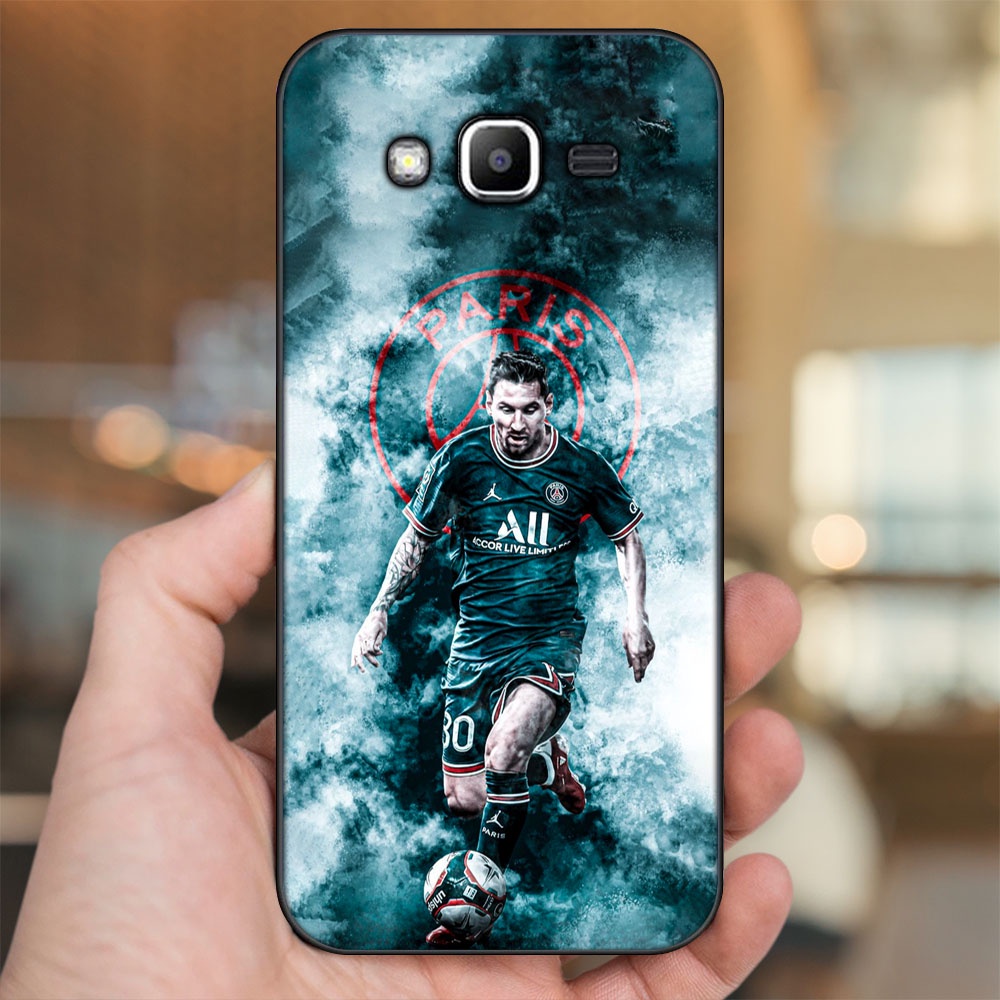 Ốp lưng Samsung J2 Prime, J3 2016, J5 2015 viền đen in hình Lionel Messi Barcelona PSG