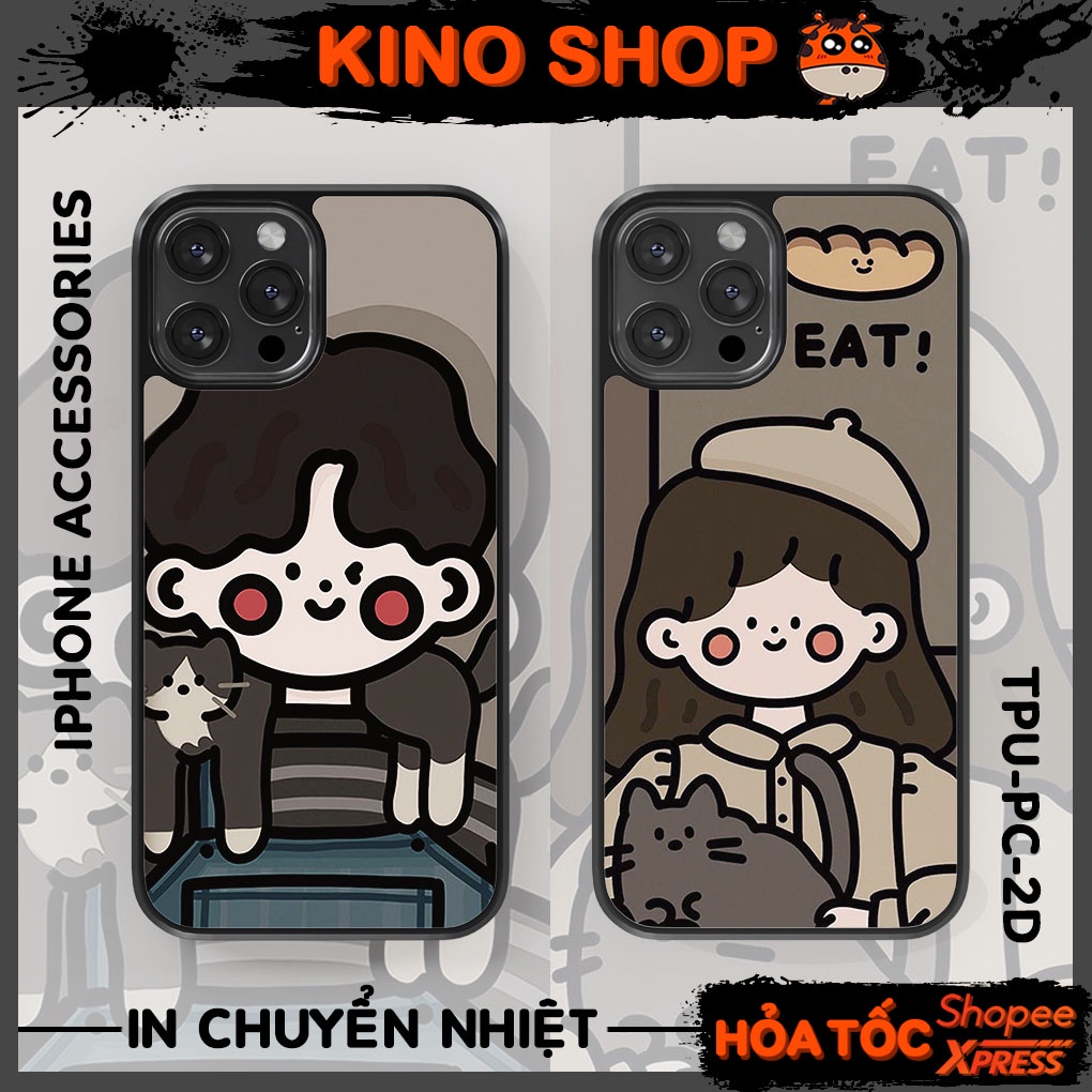 Ốp lưng iPhone KINOSHOP viền dẻo đen silicon TPU chống ố vàng , chống va đập [ KN40 ]