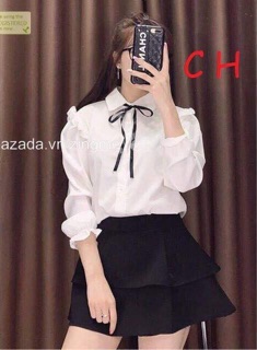 Chân váy tầng kèm ảnh thật