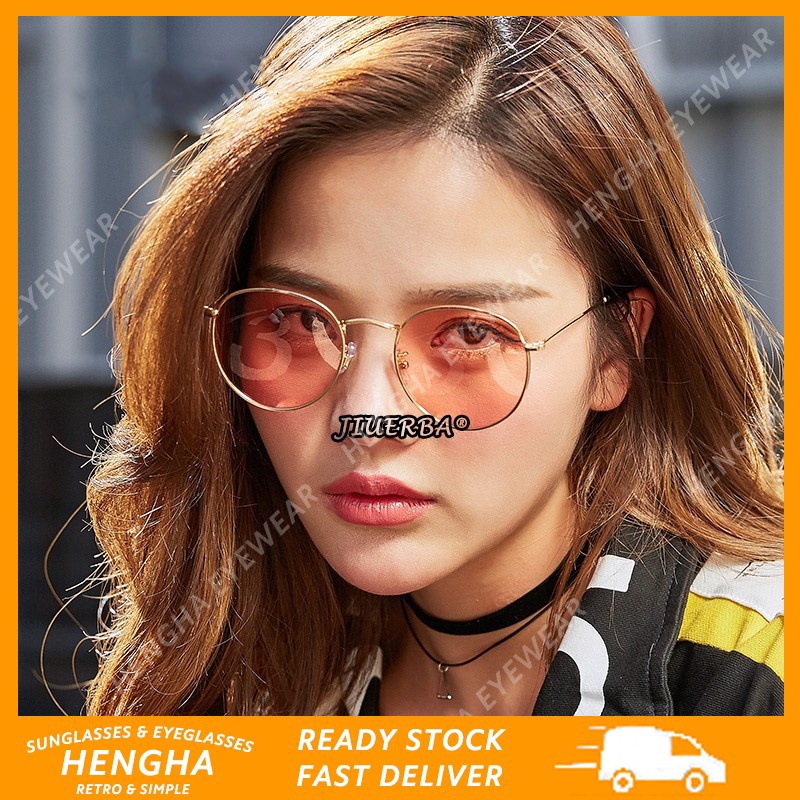 Kính Mát Tròn Màu Sắc Kẹo Ngọt Phong Cách Retro Hàn Quốc