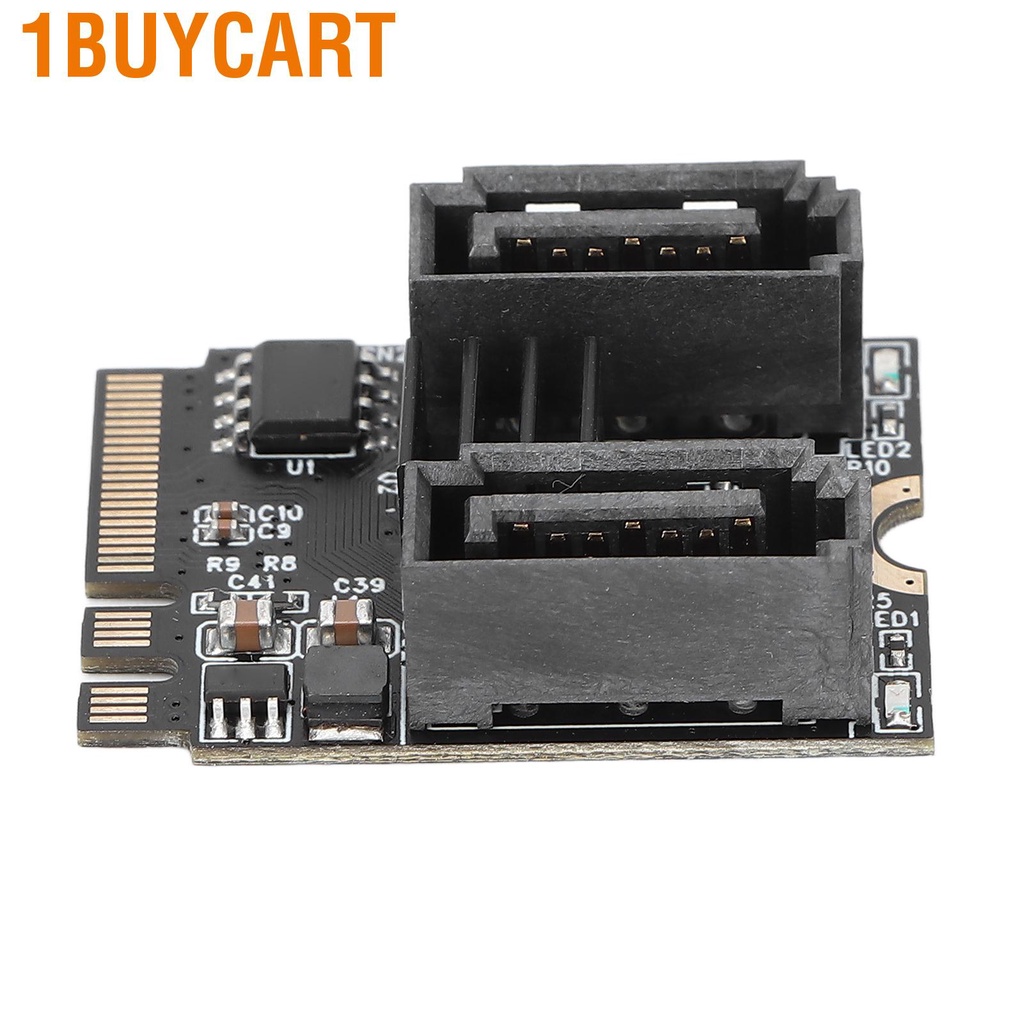 1buycart HDD Adapter Card M2 to SATA3.0 6Gbps Fast Transfer JMB582 Chip Support PCI Express Expansion for Win 7 10 OS X