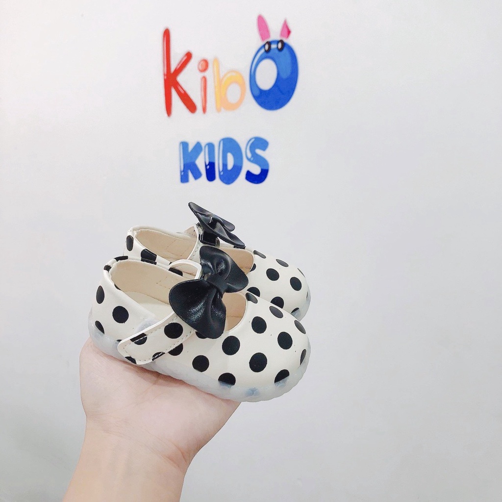 iày Bé Gái - Giày búp bê da mềm phong cách Vintage Hàn Quốc có quai dán BB446 (có ảnh thật)