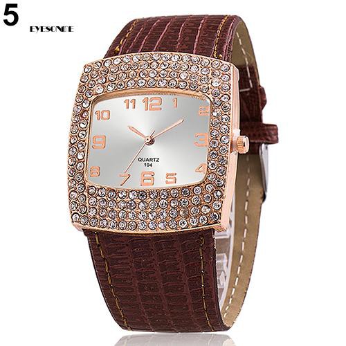 Giày Thể Thao EYe Thiết Kế Năng Động Hợp Thời Trang❀Đồng Hồ MặT Vuông ĐíNh Đá, Dây Đeo Giả Da Sang TrọNg Cho Nữ