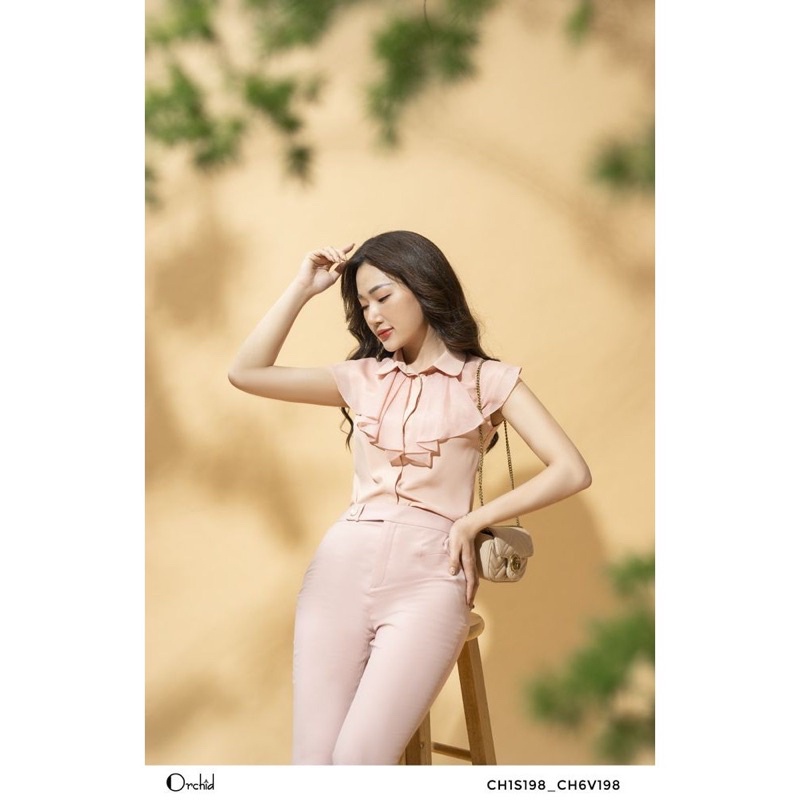 Pass áo sơ mi lụa Orchid size S