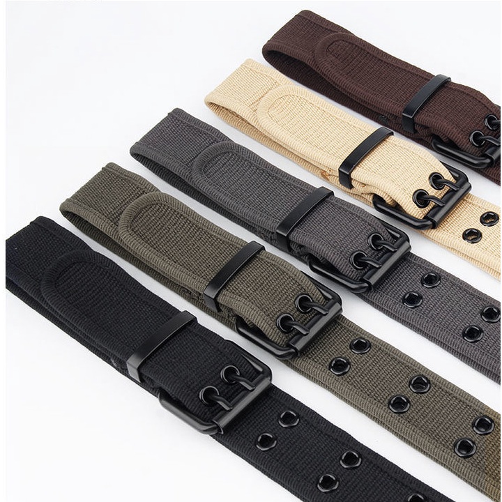Thắt Lưng Vải canvas nylon Có Khóa Kim Cho Nam