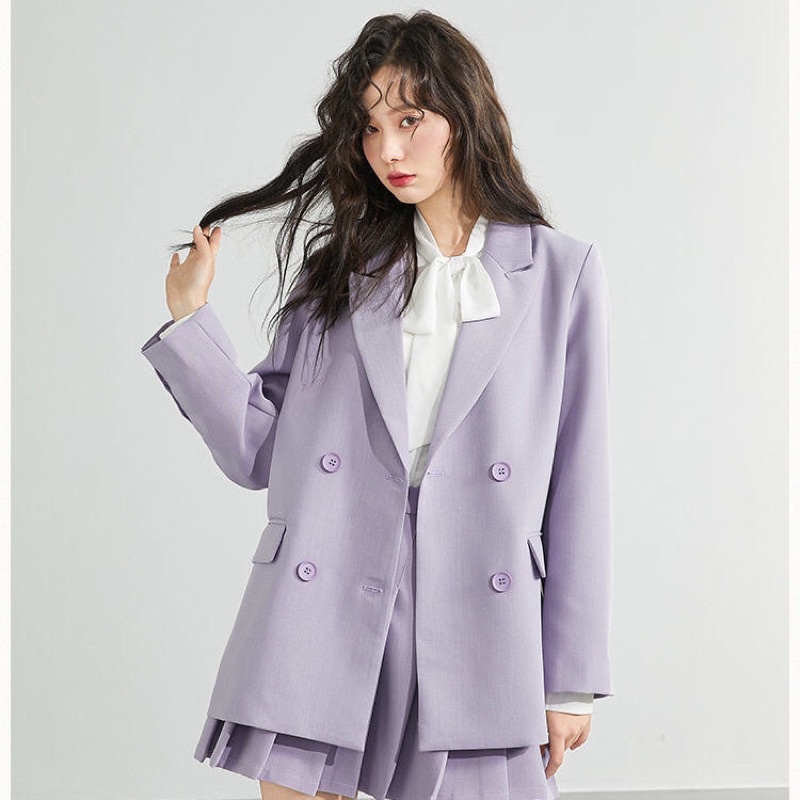 Set Áo Blazer + chân váy nữ phong cách hàn quốc mẫu mới đẹp mã ZELE505 | BigBuy360 - bigbuy360.vn