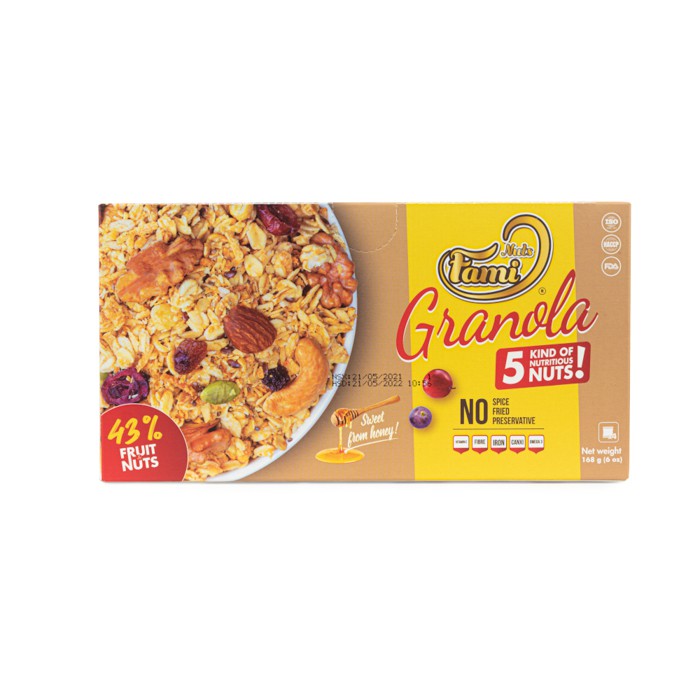 HẠT DINH DƯỠNG NGŨ CỐC GRANOLA FAMINUTS - Hộp Giấy 168g - Ngũ Cốc Giảm Cân