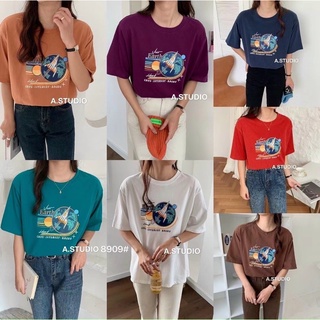 Áo phông cộc tay rộng giấu quần uzzang hàng quảng châu cao cấp