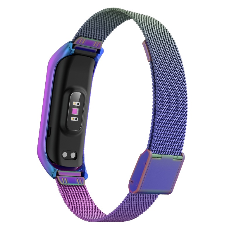 Dây Đeo Inox Cho Đồng Hồ Thông Minh Samsung Galaxy Fit 2 Kèm Khóa Cài Tùy Chỉnh Phù Hợp Với2 R220