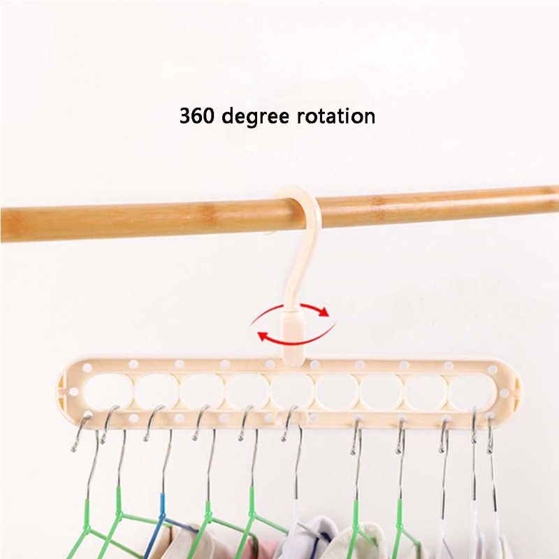 Móc Treo Quần Áo 9 Lỗ Đa Năng Tiết Kiệm Không Gian