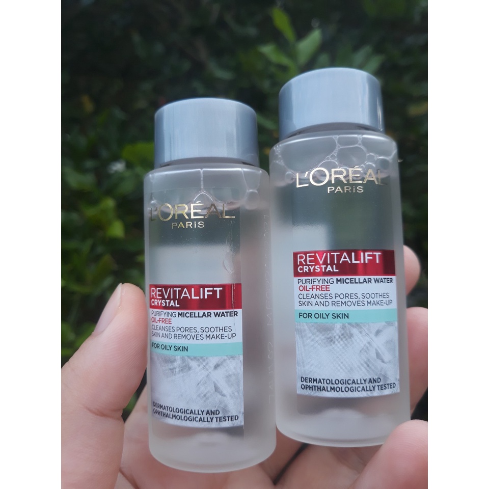 (Mini size) Nước tẩy trang Crystal Micellar Water L'Oreal Paris 30ml - dành cho Da Dầu