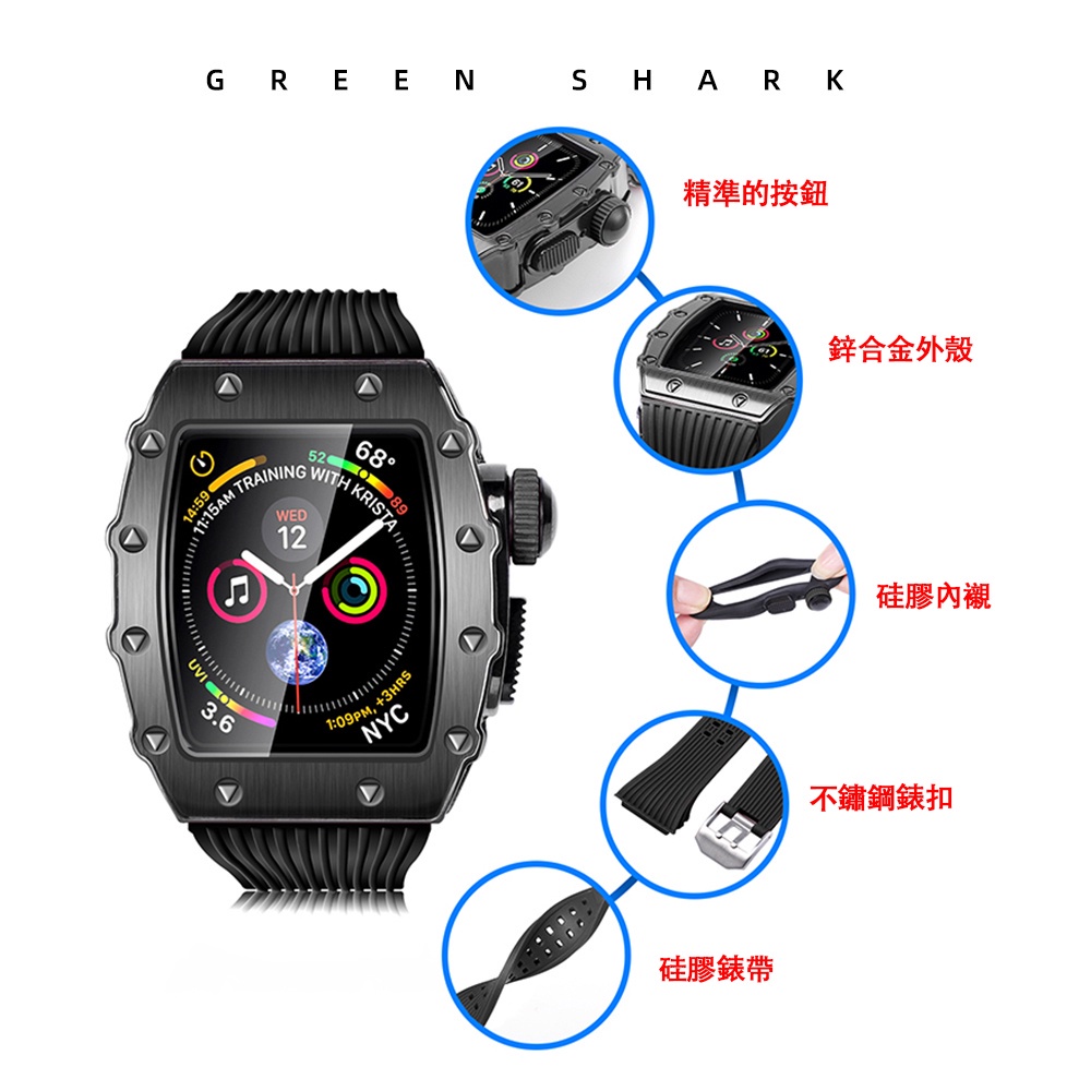 Ốp/ dây đeo inox jansin thích hợp cho đồng hồ apple watch ultra 49mm 45mm 41mm 44mm iwatch series 8 7 6 SE 5 4 (có bán lẻ)