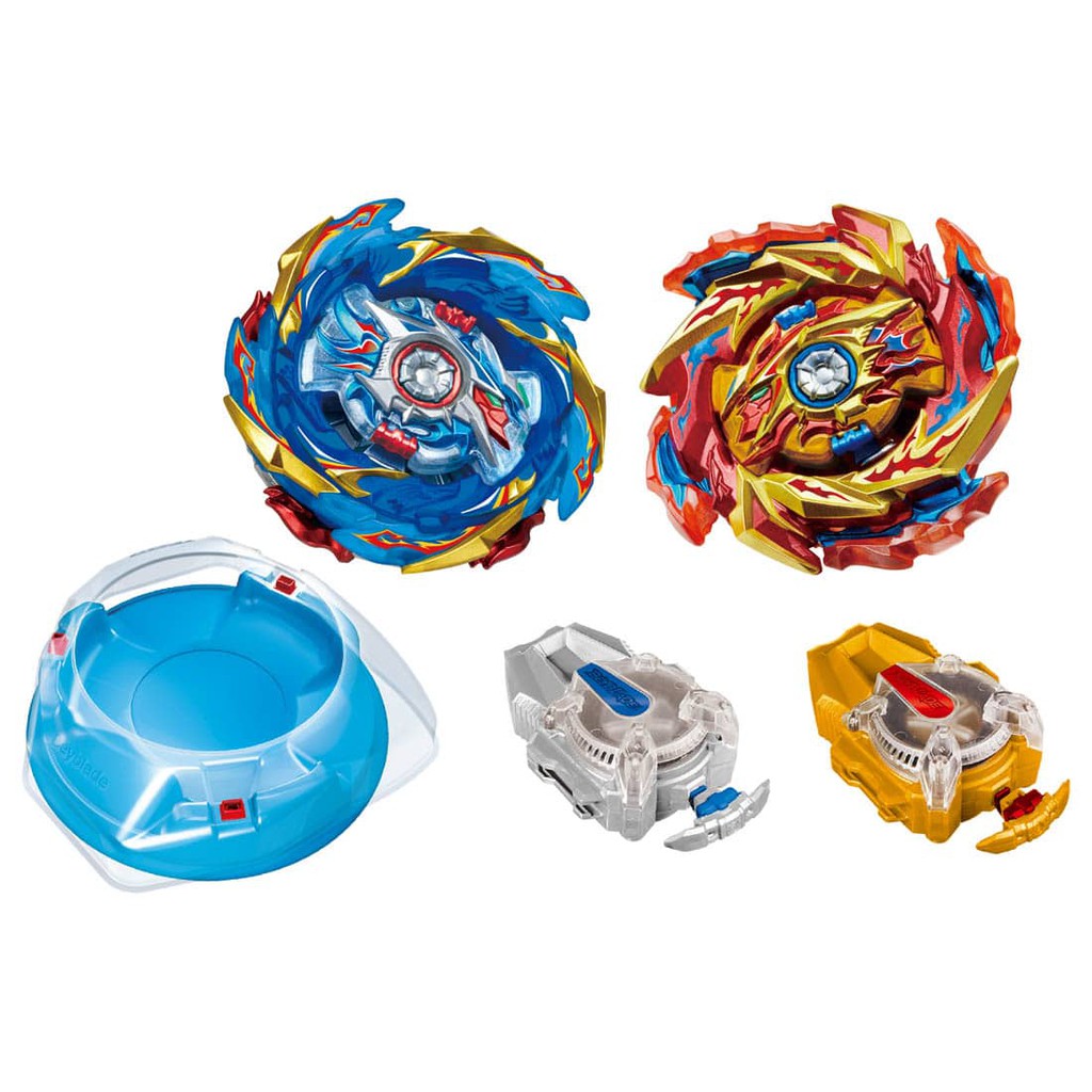 BỘ CON QUAY BEYBLADE B174 BREAK LIMIT DX SET CHÍNH HÃNG TAKARATOMY KING HELIOS VÀ SUPER HYPERION NÂNG CẤP