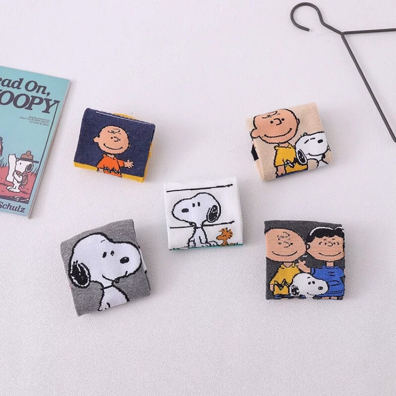 Vớ cổ ngắn nam nữ tất snoopy cổ thấp kháng khuẩn cotton thời trang đẹp MONEY VN045