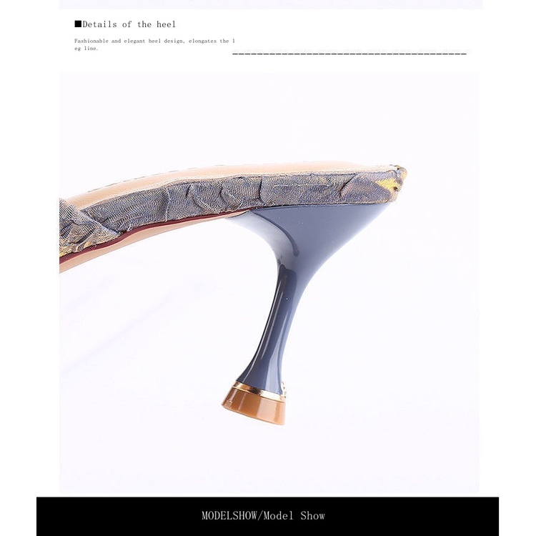 Dép Cao Gót Mũi Nhọn Đính Đá Thoải Mái Thời Trang Mùa Hè Mới 2022 Cho Nữ