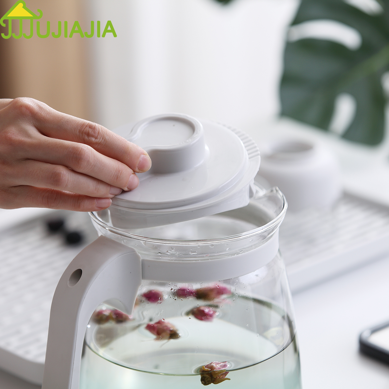 [Mã LIFEHL50K giảm 7% đơn 99K] Bình đựng nước JUJIAJIA bằng thủy tinh borosilicate chống nhiệt độ cao dung tích lớn