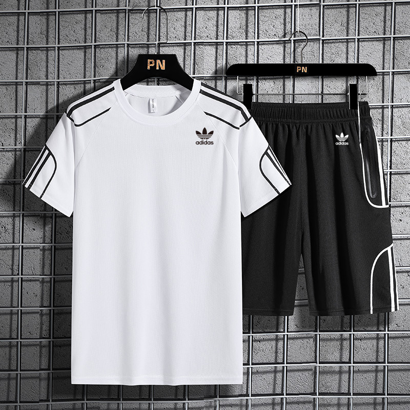 Bộ Đồ Thể Thao Adidas Hai Món Gồm Áo Thun Cotton Dáng Rộng Tay Ngắn Phối Quần Short ( Có Bán Lẻ)