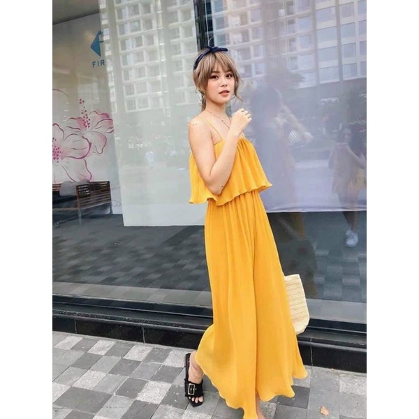 Dập Ly 2 Dây Quần Ống Rộng Dài