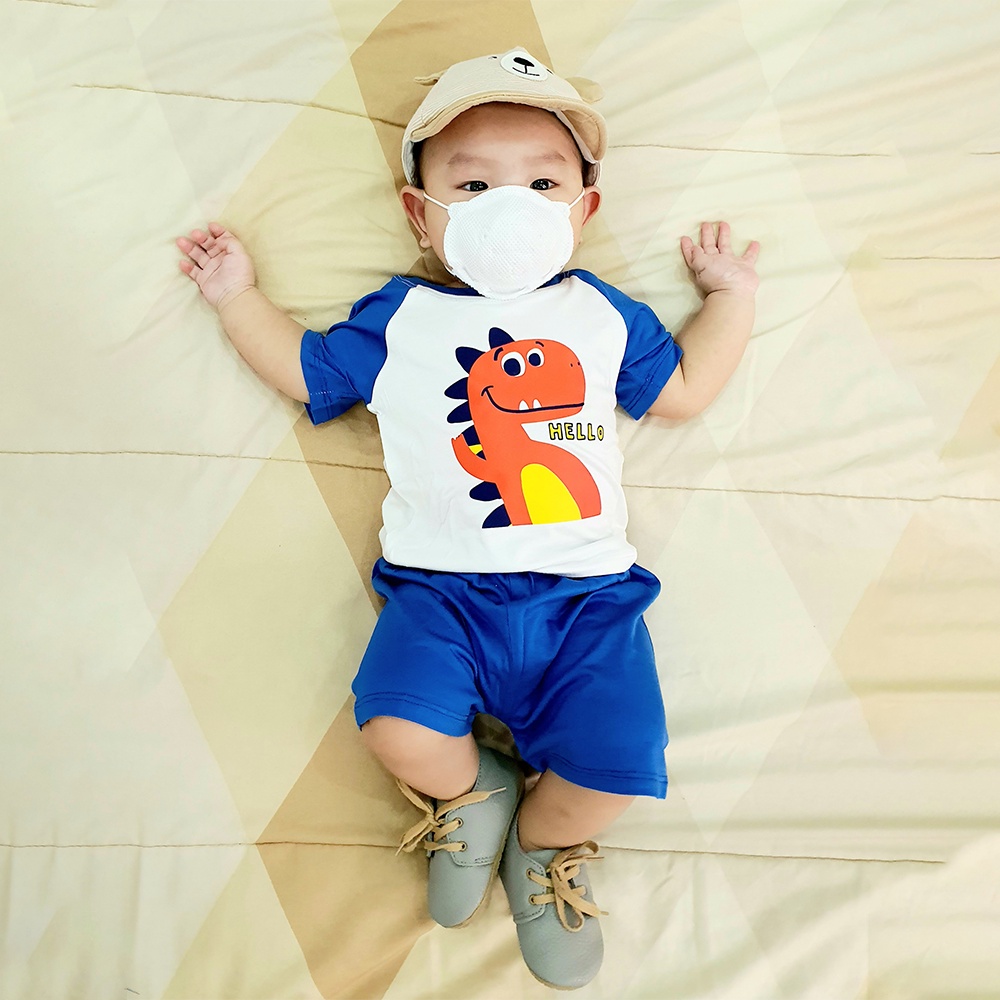 Bộ Quần Áo Bé Trai Toli Chất Liệu Cotton Mềm Mịn, Thoáng Mát, 3 Màu Cực Đáng Yêu 4_16kg [XANH DƯƠNG-MM054]