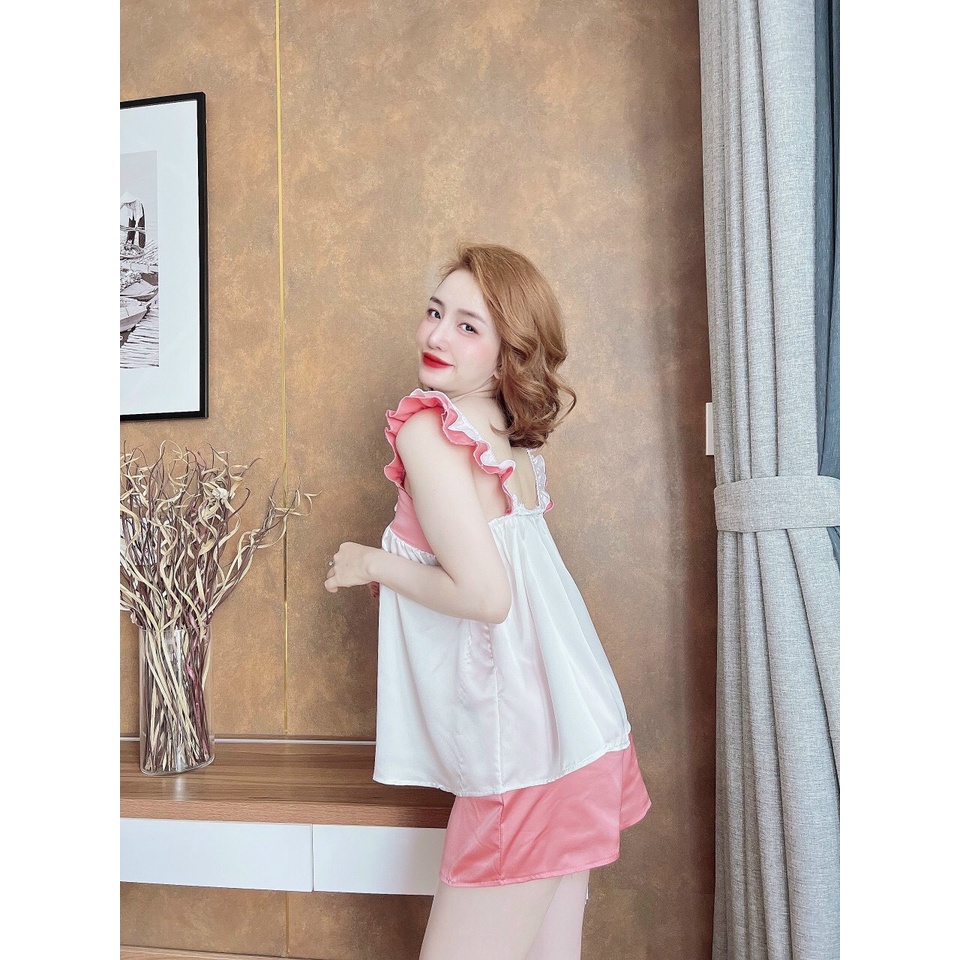 Đồ bộ nữ đùi, bộ ngủ cánh tiên mặc nhà có túi quần- Phuongaliceshop