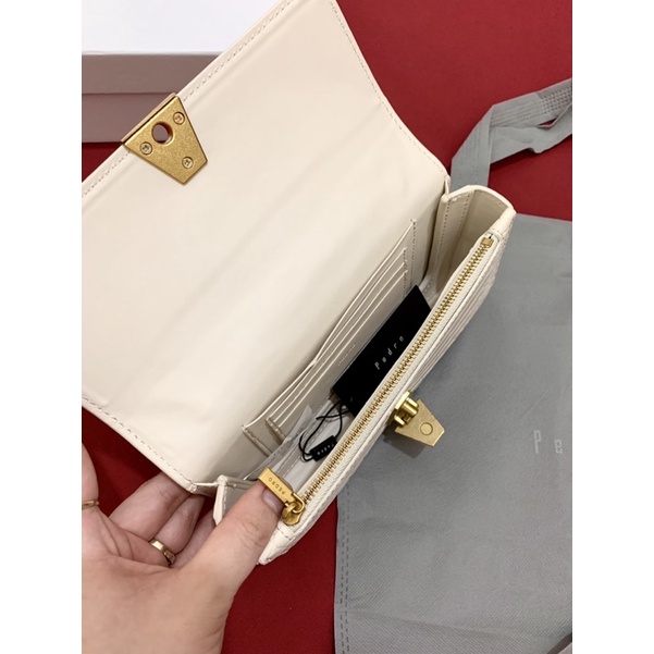 Túi PPrr da rắn khoá cài dây full xích size 19 kèm ảnh thật của shop 0009#